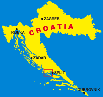 Apartments in Croatia, apartments in Trogir, privatni smjestaj Dalmacija, apartmaji ob morju - Villa Carmen location in Croatia